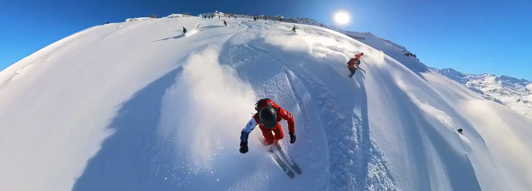 Groupe de 4 moniteurs de ski